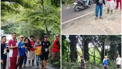 PEMDES Desa Tanjung Kemala Gotong Royong Pembersihan jalan Menyambut Bulan Suci Romadhon