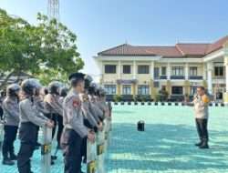 Satuan Samapta Polres OKU Gelar Latihan Peningkatan Kemampuan Ton Dalmas
