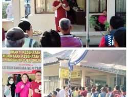 Jajaran Anggota Polres OKU dalam Rangka HUT Bhayangkara Ke 79 Gelar Aksi BhatiSosial periksa Kesehatan Gratis untuk Ojol/Jukir Dan Lansia