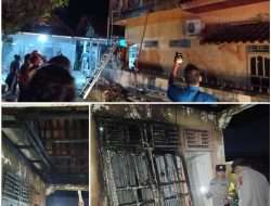 Rumah Pensiunan ASN di Kelurahan Kemalaraja Terbakar, Damkar dan Masyarakat Berhasil Padamkan Api