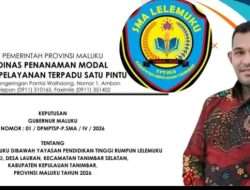 SMA Lelemuku Saumlaki Resmi Peroleh Izin Pendirian Dari  Gubernur Maluku.