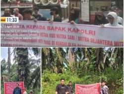 Ahli Waris Ir. Winsyakri Pasang Banner Pemblokiran di Lahan 200 Hektar Desa Lunggaian, Dikawal (APH)