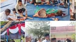 Berbagi Berkah Idul Adha, Daging Kurban Polres OKU Dinikmati Warga, Media, hingga Purnawirawan