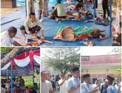Berbagi Berkah Idul Adha, Daging Kurban Polres OKU Dinikmati Warga, Media, hingga Purnawirawan
