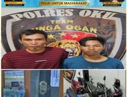 2 Orang Spesialis Pencuri Motor Berhasil Ditangkap,Tim Singa Ogan Polres OKU, 5 Unit Kendaraan Diamankan