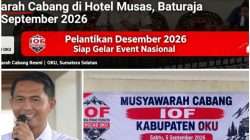*YOSE RIZAL TERPILIH AKLAMASI PIMPIN IOF OKU PERIODE 2026-2030*
