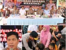 Operasi Sarang Narkoba di Palembang, Polisi Sita 1 Kg Sabu, 32 Sajam dan 2 Senpi